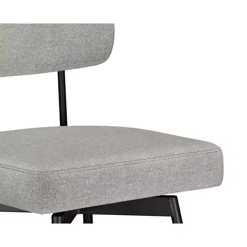 Tabouret de comptoir pivotant Meredith Contemporary Modern (ensemble de 2) en polyester lin