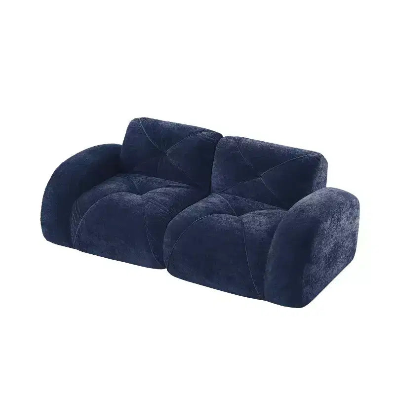 Canapé sectionnel moderne Cloud, petit canapé 2 places en tissu velours doux et éponge haute densité 32D pour salons ou appartements-Panipeachy