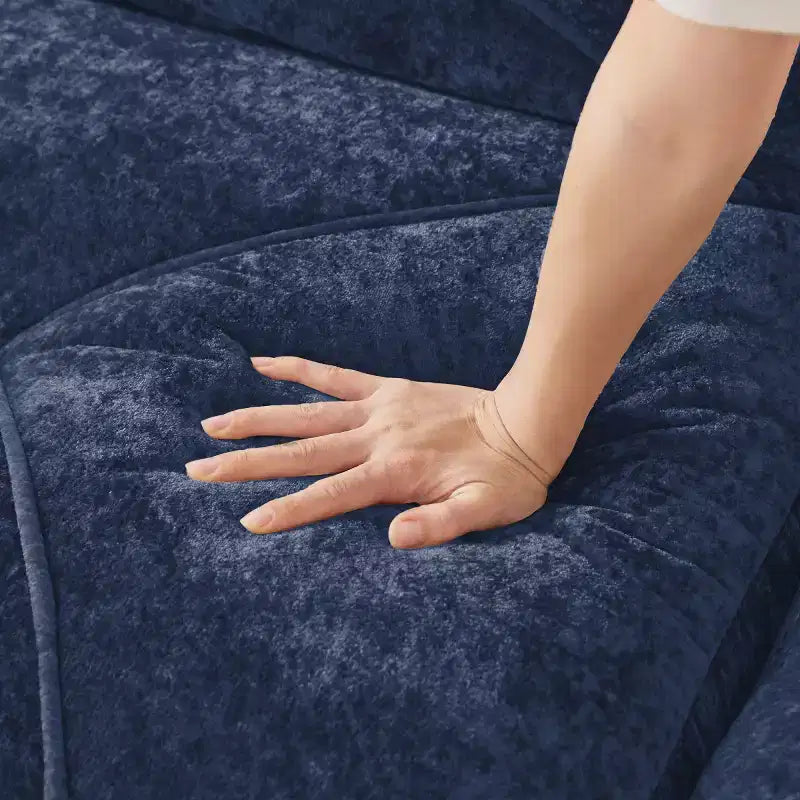 Canapé sectionnel moderne Cloud, petit canapé 2 places en tissu velours doux et éponge haute densité 32D pour salons ou appartements-Panipeachy