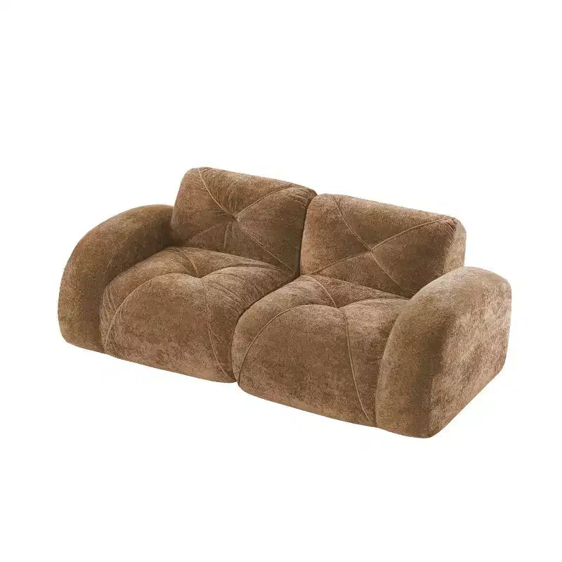 Canapé sectionnel moderne Cloud, petit canapé 2 places en tissu velours doux et éponge haute densité 32D pour salons ou appartements-Panipeachy