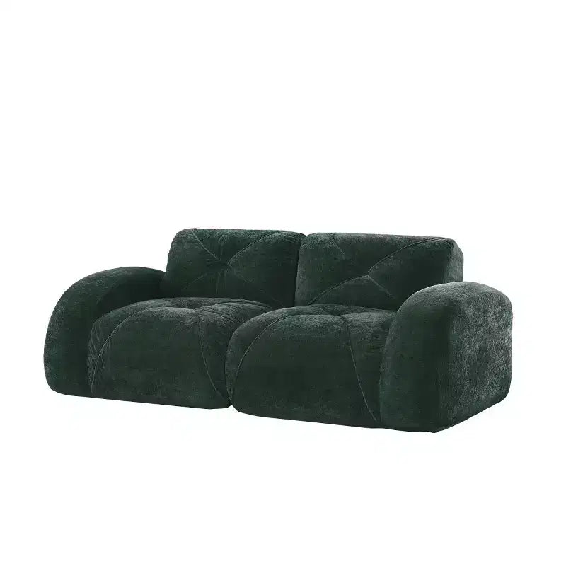 Canapé sectionnel moderne Cloud, petit canapé 2 places en tissu velours doux et éponge haute densité 32D pour salons ou appartements-Panipeachy