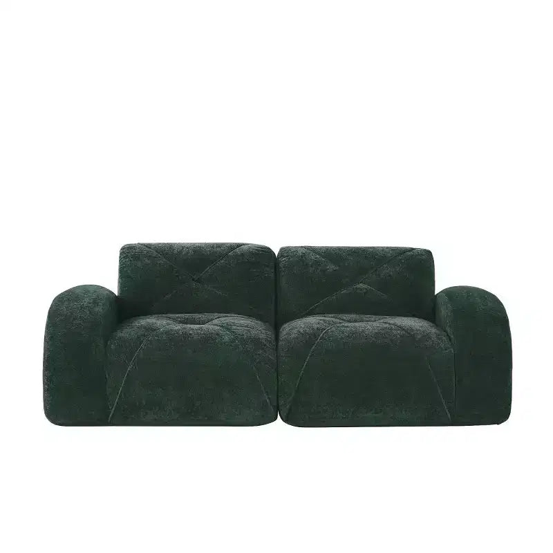 Canapé sectionnel moderne Cloud, petit canapé 2 places en tissu velours doux et éponge haute densité 32D pour salons ou appartements-Panipeachy