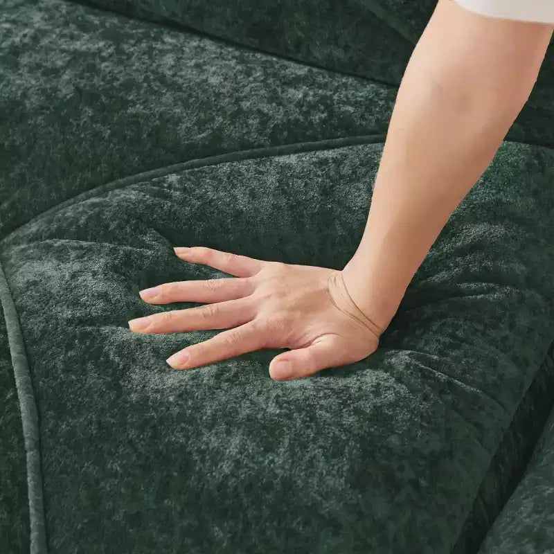 Canapé sectionnel moderne Cloud, petit canapé 2 places en tissu velours doux et éponge haute densité 32D pour salons ou appartements-Panipeachy