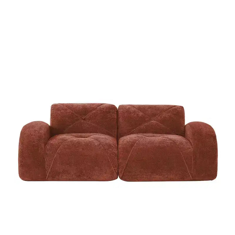 Canapé sectionnel moderne Cloud, petit canapé 2 places en tissu velours doux et éponge haute densité 32D pour salons ou appartements-Panipeachy