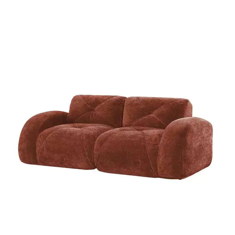 Canapé sectionnel moderne Cloud, petit canapé 2 places en tissu velours doux et éponge haute densité 32D pour salons ou appartements-Panipeachy