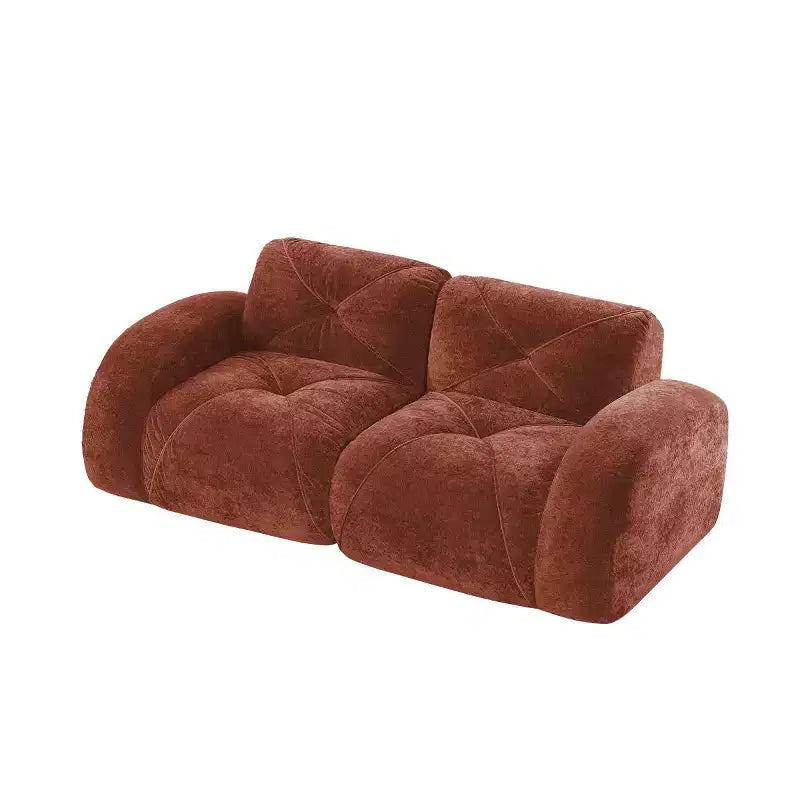Canapé sectionnel moderne Cloud, petit canapé 2 places en tissu velours doux et éponge haute densité 32D pour salons ou appartements-Panipeachy