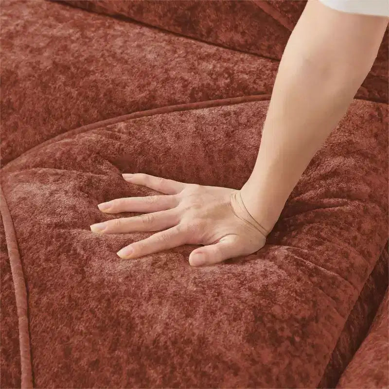Canapé sectionnel moderne Cloud, petit canapé 2 places en tissu velours doux et éponge haute densité 32D pour salons ou appartements-Panipeachy