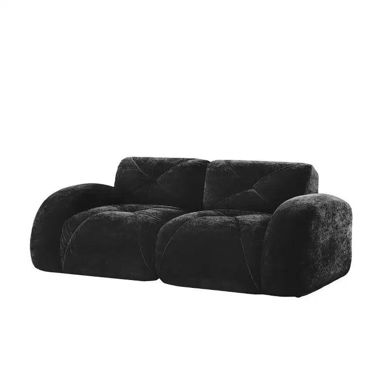 Canapé sectionnel moderne Cloud, petit canapé 2 places en tissu velours doux et éponge haute densité 32D pour salons ou appartements-Panipeachy