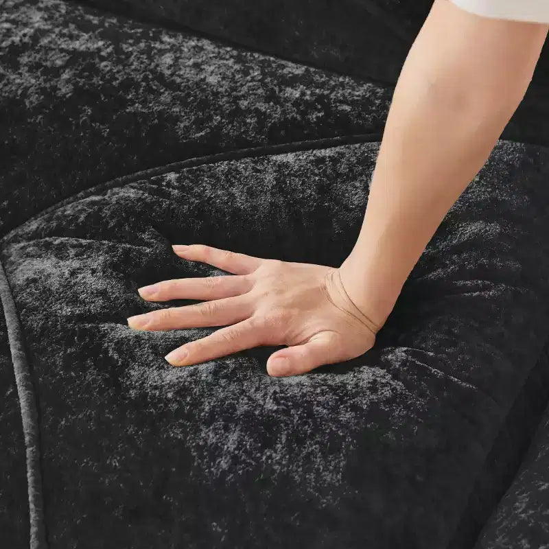 Canapé sectionnel moderne Cloud, petit canapé 2 places en tissu velours doux et éponge haute densité 32D pour salons ou appartements-Panipeachy