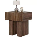 Lantine Fluted Nightstand, Wooden Night Stand with Storage Drawer, Modern Bedside Table Side End Table for Bedroom