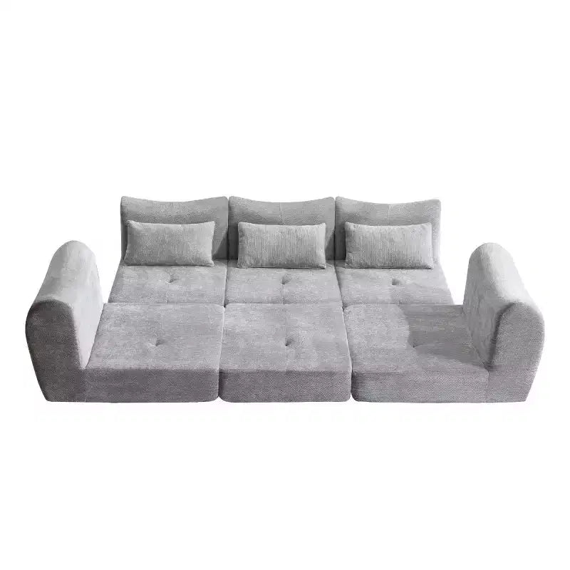 Canapé sectionnel modulaire moderne, canapé-lit pliant convertible, canapé compressé en chenille douce pour salon, chambre à coucher-Panipeachy