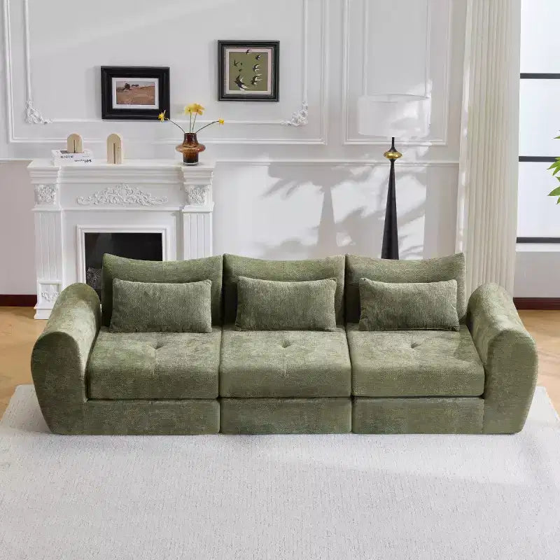 Canapé sectionnel modulaire moderne, canapé-lit pliant convertible, canapé compressé en chenille douce pour salon, chambre à coucher-Panipeachy