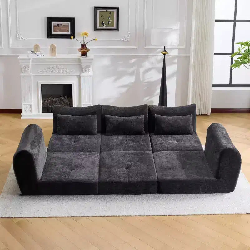 Canapé sectionnel modulaire moderne, canapé-lit pliant convertible, canapé compressé en chenille douce pour salon, chambre à coucher-Panipeachy