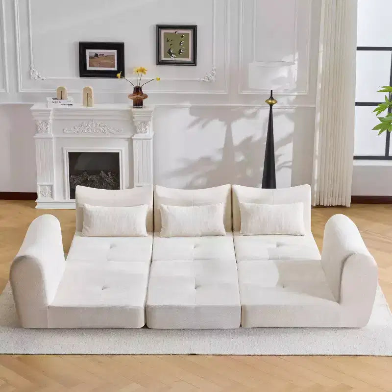 Canapé sectionnel modulaire moderne, canapé-lit pliant convertible, canapé compressé en chenille douce pour salon, chambre à coucher-Panipeachy