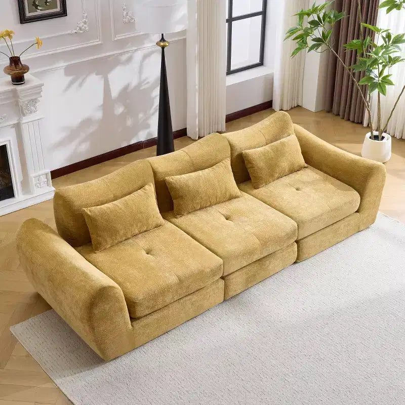 Canapé sectionnel modulaire moderne, canapé-lit pliant convertible, canapé compressé en chenille douce pour salon, chambre à coucher-Panipeachy