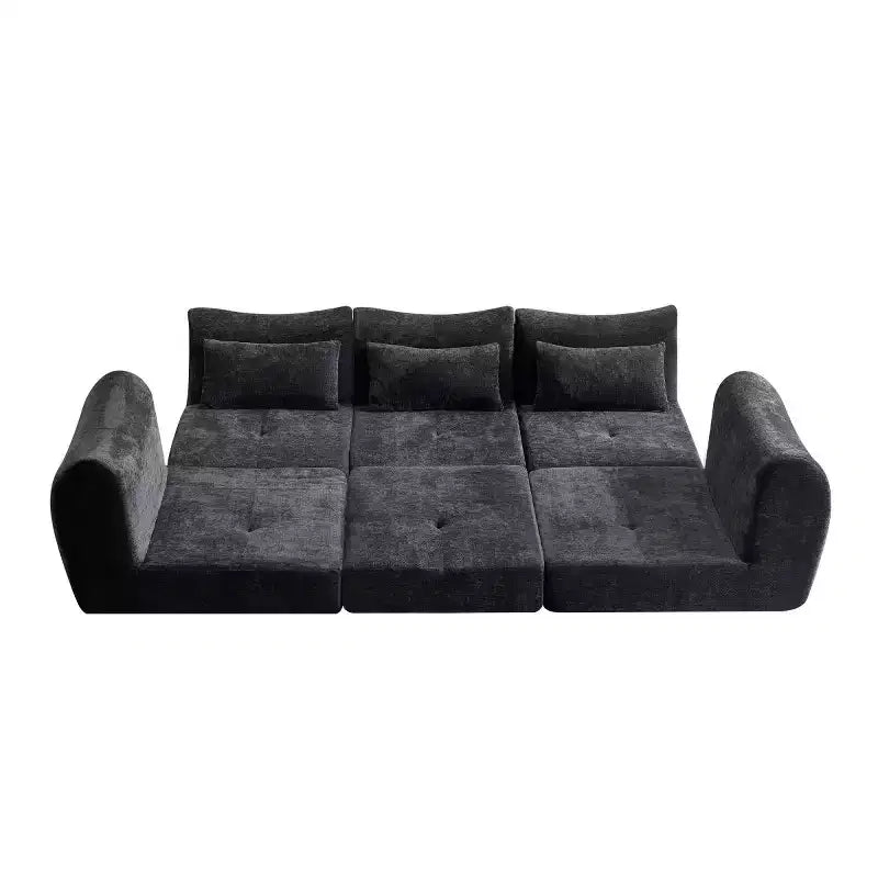 Canapé sectionnel modulaire moderne, canapé-lit pliant convertible, canapé compressé en chenille douce pour salon, chambre à coucher-Panipeachy