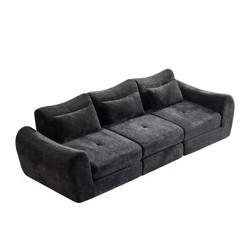 Canapé sectionnel modulaire moderne, canapé-lit pliant convertible, canapé compressé en chenille douce pour salon, chambre à coucher-Panipeachy