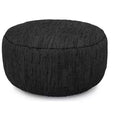 Garcia 30 inch Wide Boho Pouf in Genuine Woven Leather, Assembled