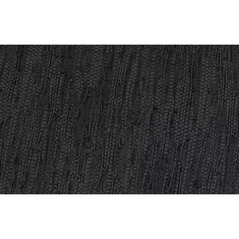Pouf bohème Garcia 76 cm en cuir tressé véritable, assemblé