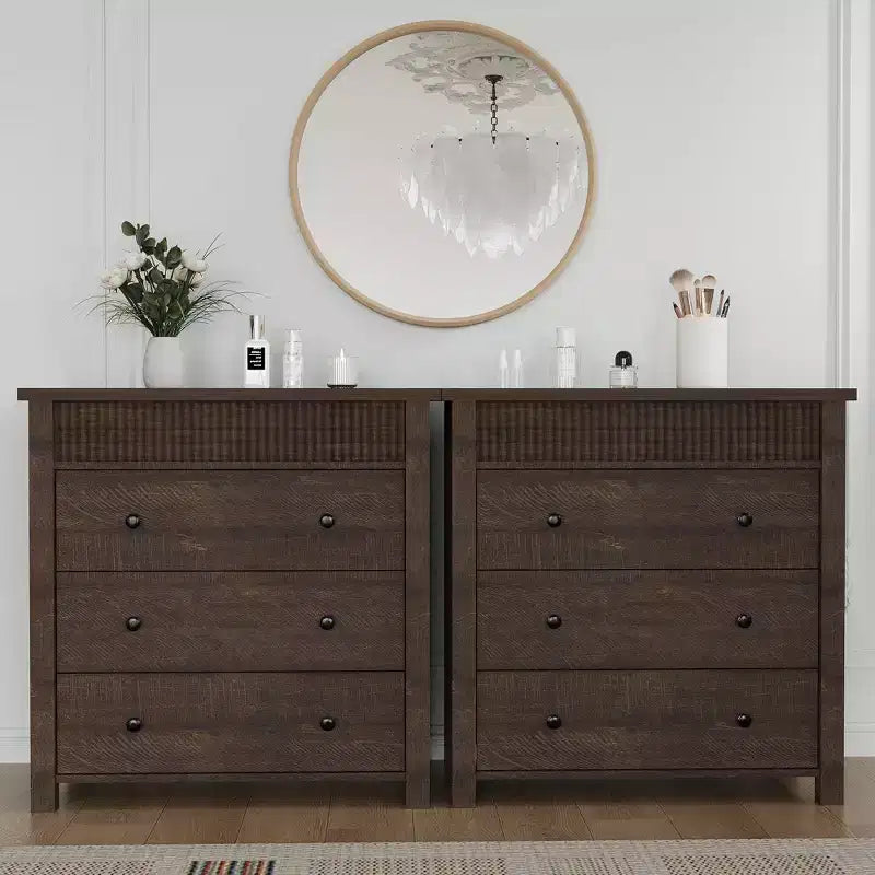 Commode pour chambre à coucher, table de chevet en bois, table d'appoint cannelée, meuble de rangement pour salon, couloir et entrée