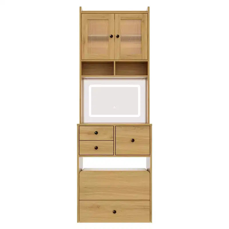 Coiffeuse compacte, Coiffeuse de maquillage avec miroir et lumières, Ensemble de coiffeuse blanche avec station de recharge, Petite coiffeuse pour filles et chaise de rangement