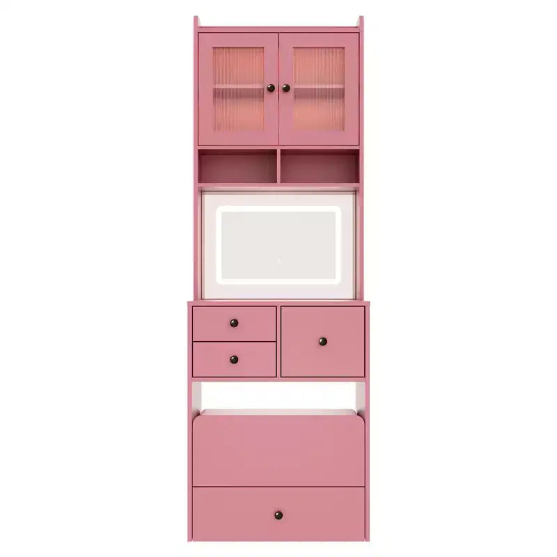 Coiffeuse compacte, Coiffeuse de maquillage avec miroir et lumières, Ensemble de coiffeuse blanche avec station de recharge, Petite coiffeuse pour filles et chaise de rangement