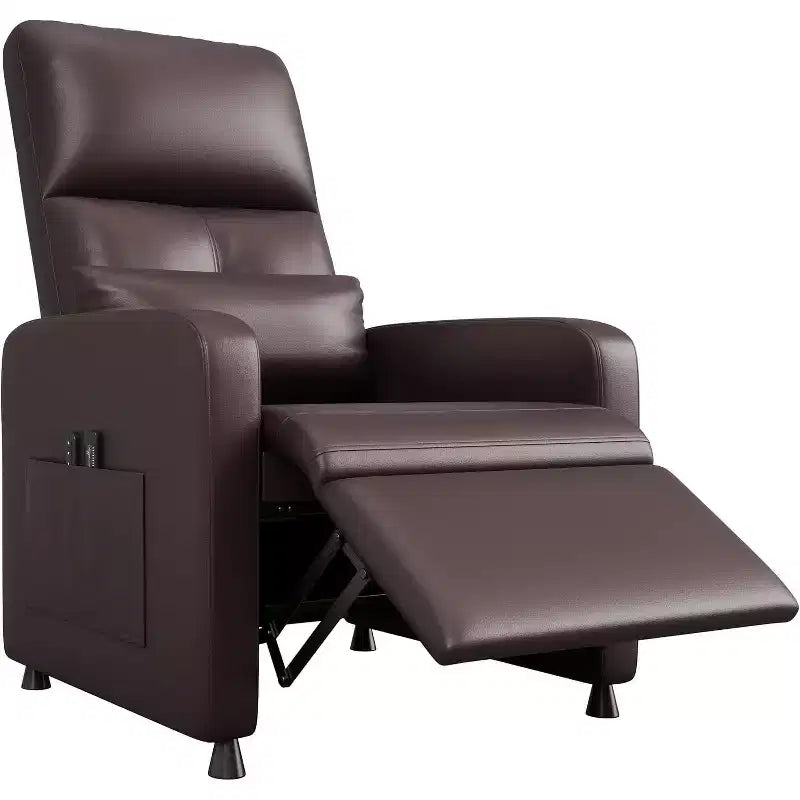 Fauteuil inclinable électrique Acekool, inclinable en cuir PU réglable avec port USB, poches latérales, canapé individuel ergonomique pour salon, cinéma maison