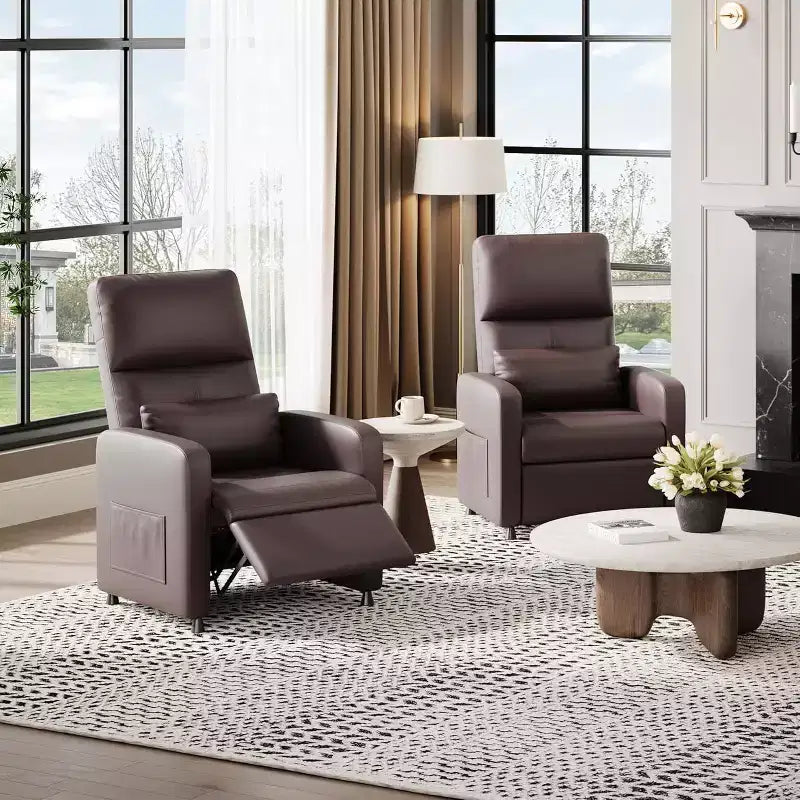 Fauteuil inclinable électrique Acekool, inclinable en cuir PU réglable avec port USB, poches latérales, canapé individuel ergonomique pour salon, cinéma maison