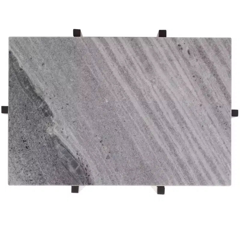 Table d'appoint Aloha en marbre - ACC3748 - Gris/Noir - Safavieh