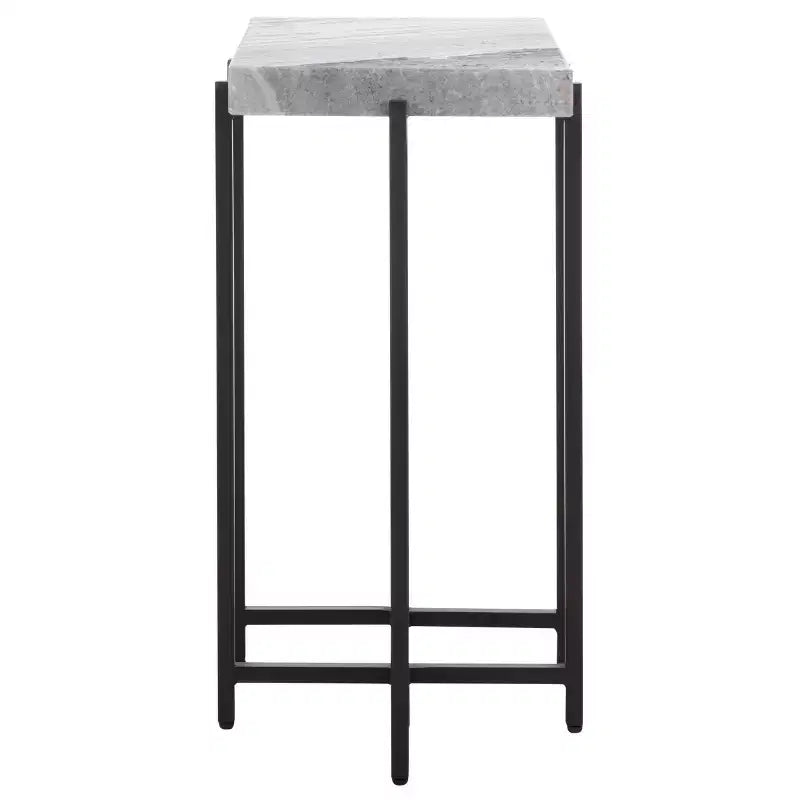 Table d'appoint Aloha en marbre - ACC3748 - Gris/Noir - Safavieh