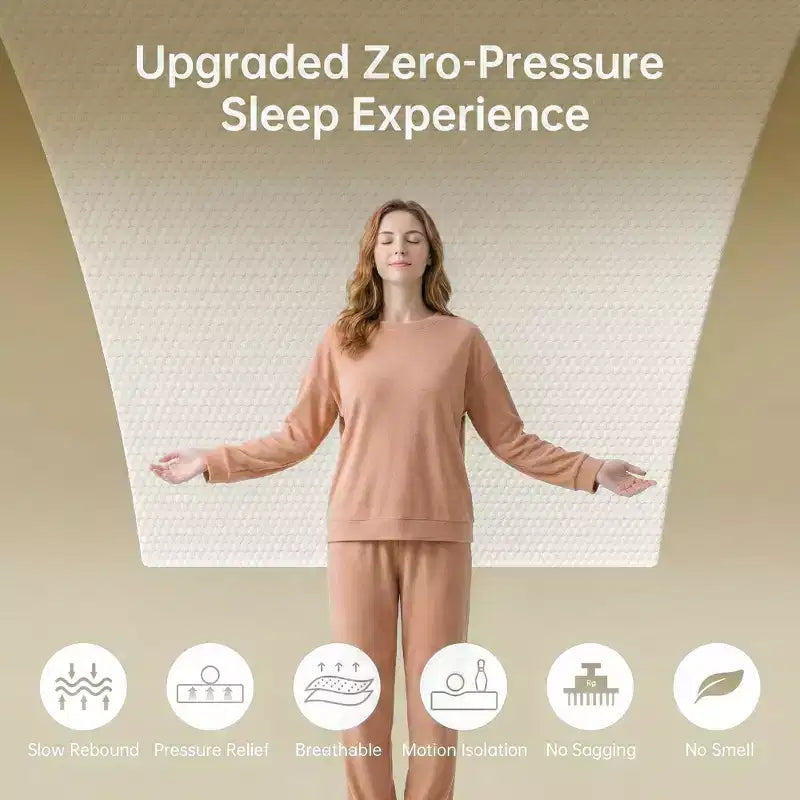 Matelas EHMKNP 12 pouces Queen Size pour adulte adolescent, matelas en mousse à mémoire de forme rafraîchissant, housse amovible et lavable, fermeté moyenne