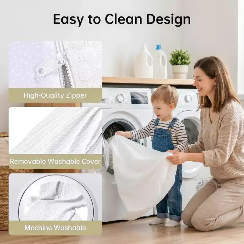 Matelas EHMKNP 12 pouces Queen Size pour adulte adolescent, matelas en mousse à mémoire de forme rafraîchissant, housse amovible et lavable, fermeté moyenne
