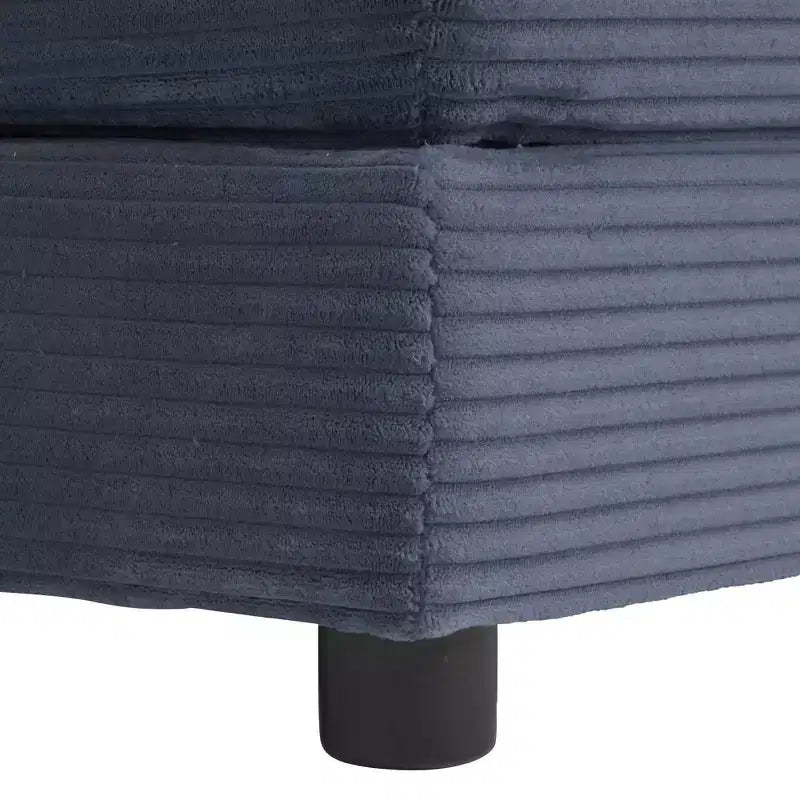 MAYEERTY 70.8 Canapé modulable moderne en velours côtelé avec quatre oreillers pour salon, bleu