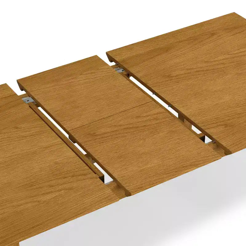 Table à manger extensible rectangulaire contemporaine Fairway 60-76 pouces x 36 pouces