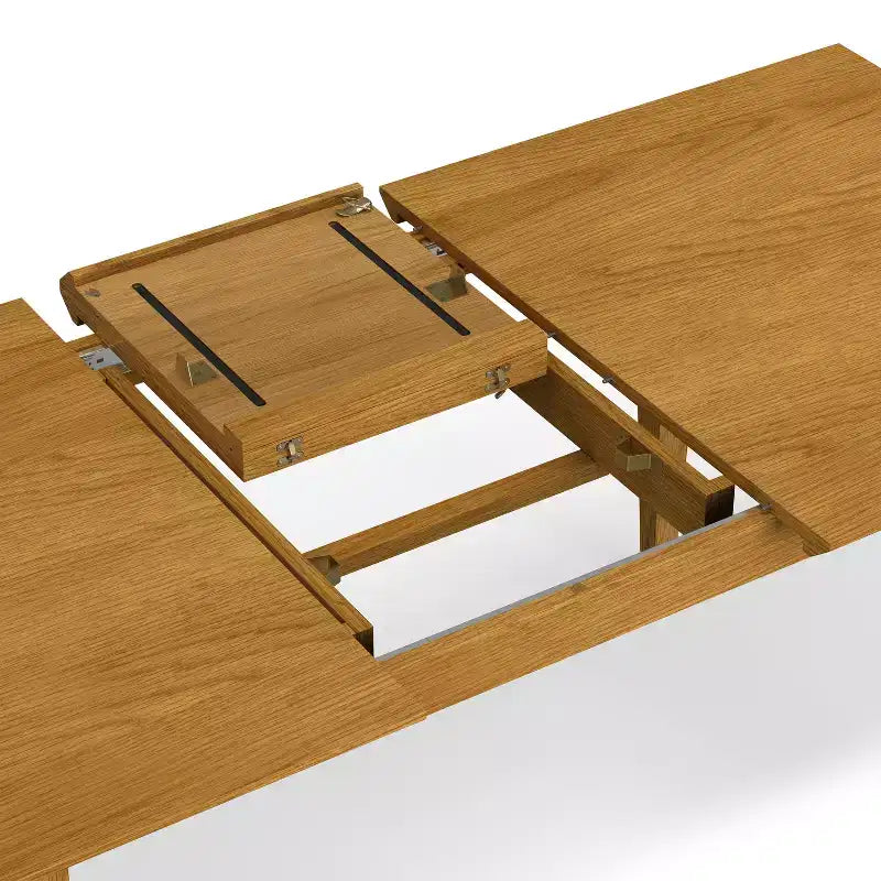 Table à manger extensible rectangulaire contemporaine Fairway 60-76 pouces x 36 pouces