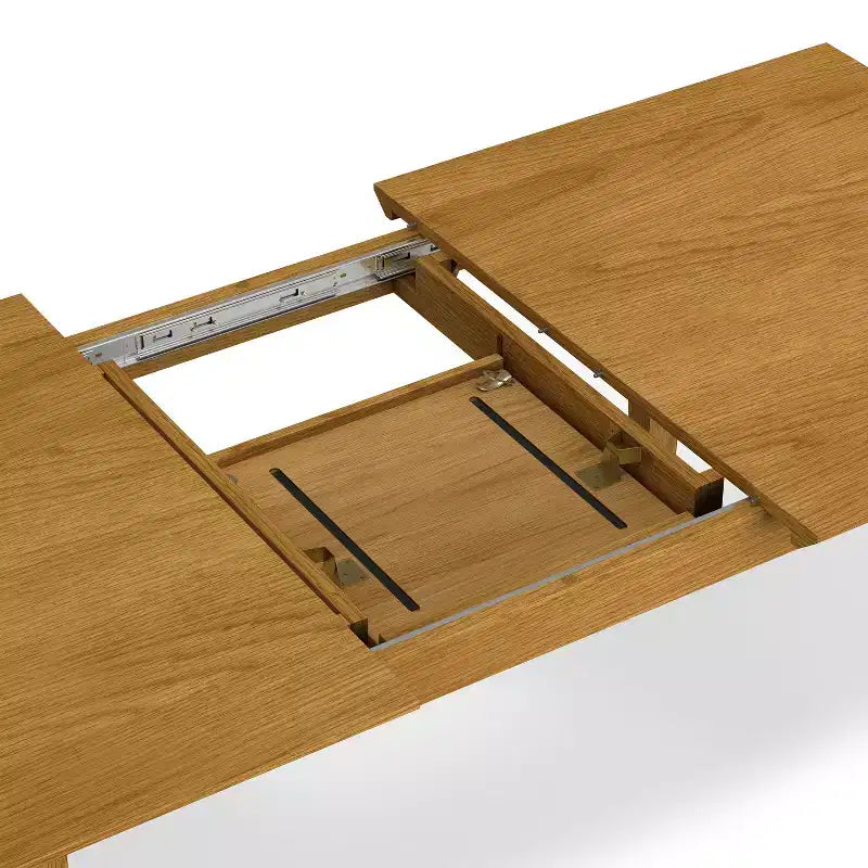 Table à manger extensible rectangulaire contemporaine Fairway 60-76 pouces x 36 pouces