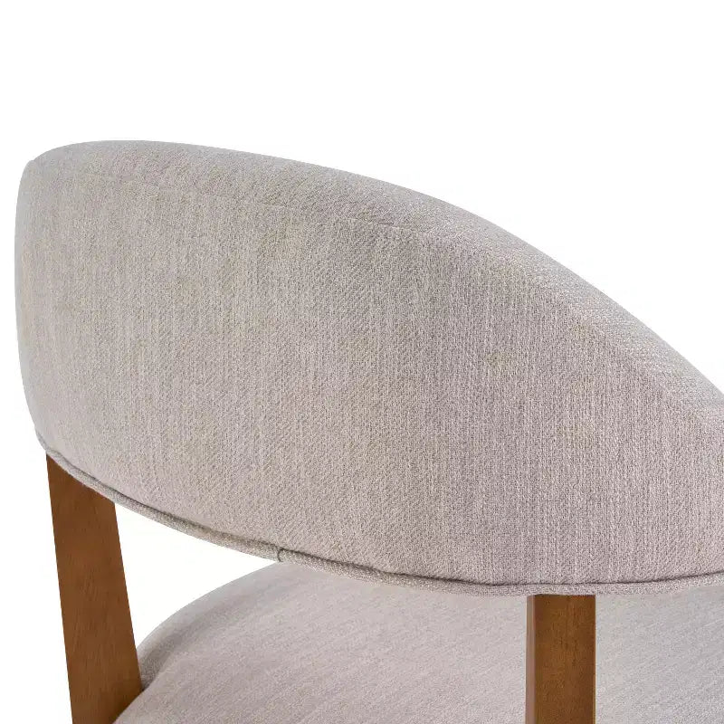 Christopher Knight Home Hoseok Chaises de salle à manger modernes en bois d'hévéa rembourrées avec accoudoirs (Lot de 2)