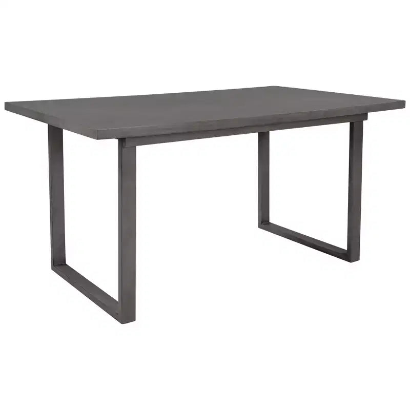 Ensemble de salle à manger 6 pièces de style ferme avec banc, table rectangulaire en bois et 4 chaises rembourrées pour cuisine, gris