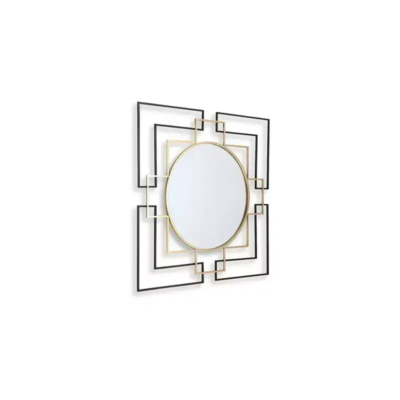 Miroir mural d'appoint contemporain Oceanal de Signature Design by Ashley avec cadre carré