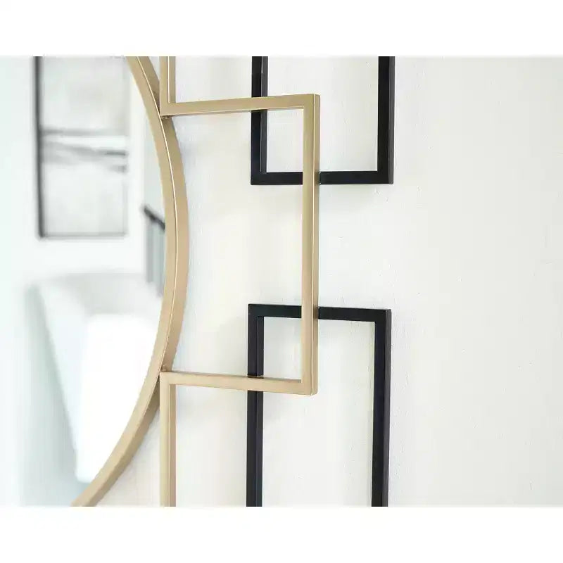 Miroir mural d'appoint contemporain Oceanal de Signature Design by Ashley avec cadre carré