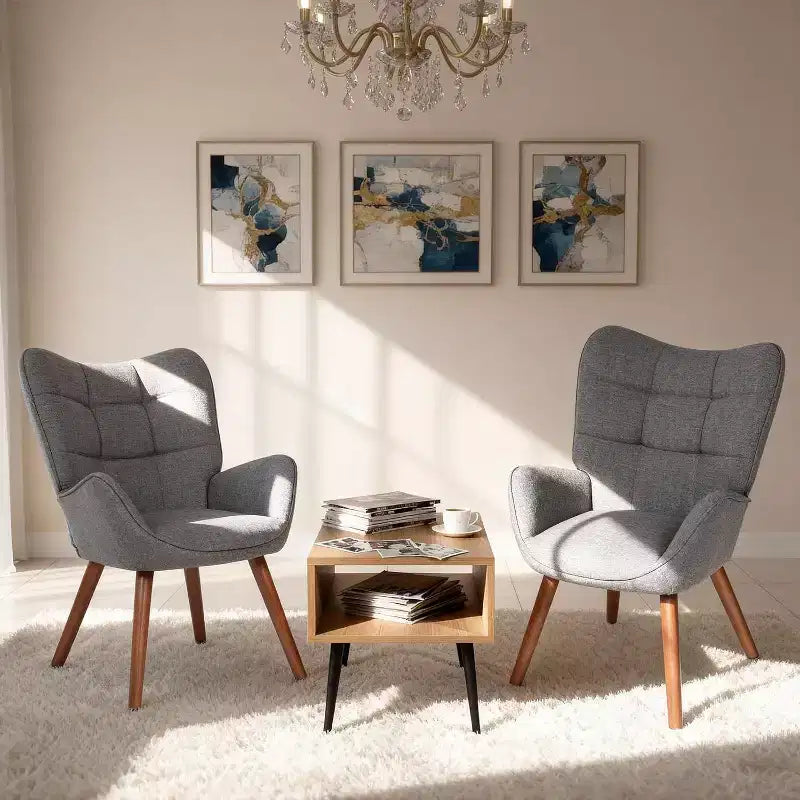 Chaise de salle à manger moderne Acekool, chaise d'appoint mi-siècle en similicuir avec pieds en métal et dossier pour salle à manger, cuisine