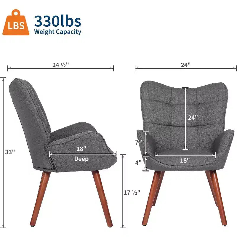 Chaise de salle à manger moderne Acekool, chaise d'appoint mi-siècle en similicuir avec pieds en métal et dossier pour salle à manger, cuisine