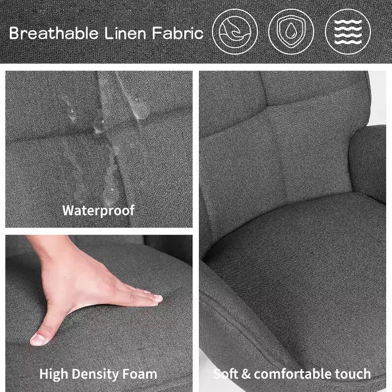 Chaise de salle à manger moderne Acekool, chaise d'appoint mi-siècle en similicuir avec pieds en métal et dossier pour salle à manger, cuisine