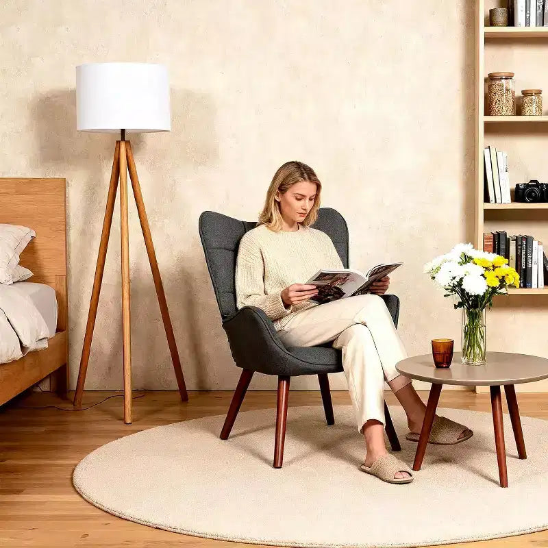 Chaise de salle à manger moderne Acekool, chaise d'appoint mi-siècle en similicuir avec pieds en métal et dossier pour salle à manger, cuisine
