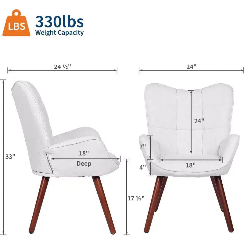 Chaise de salle à manger moderne Acekool, chaise d'appoint mi-siècle en similicuir avec pieds en métal et dossier pour salle à manger, cuisine
