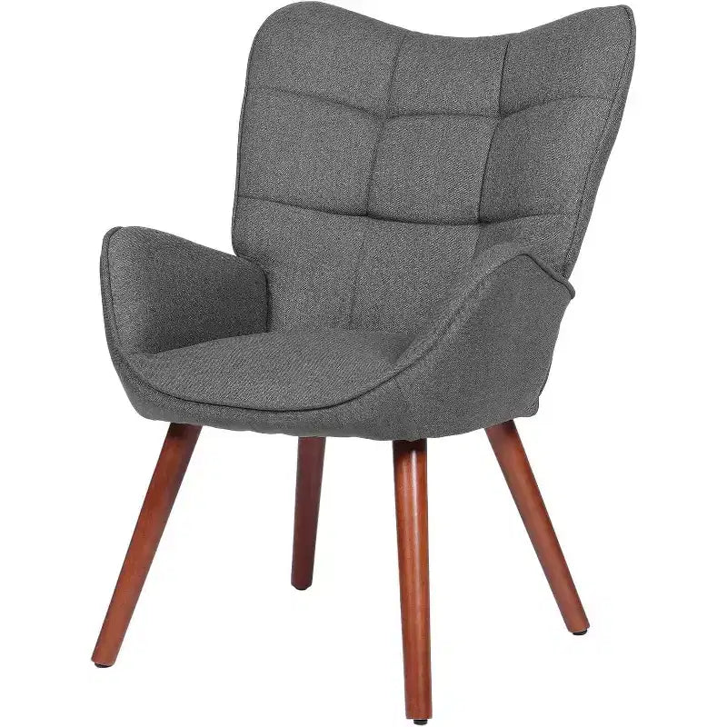 Chaise de salle à manger moderne Acekool, chaise d'appoint mi-siècle en similicuir avec pieds en métal et dossier pour salle à manger, cuisine