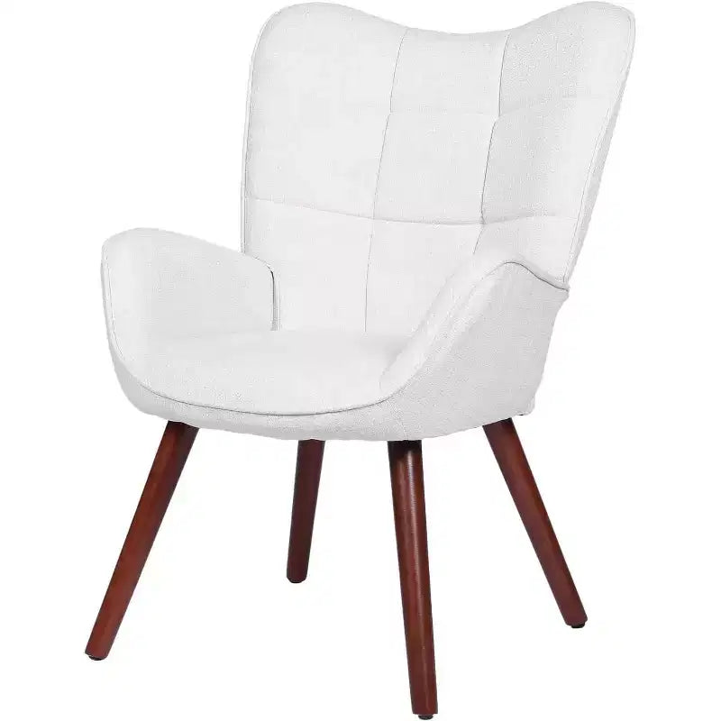 Chaise de salle à manger moderne Acekool, chaise d'appoint mi-siècle en similicuir avec pieds en métal et dossier pour salle à manger, cuisine