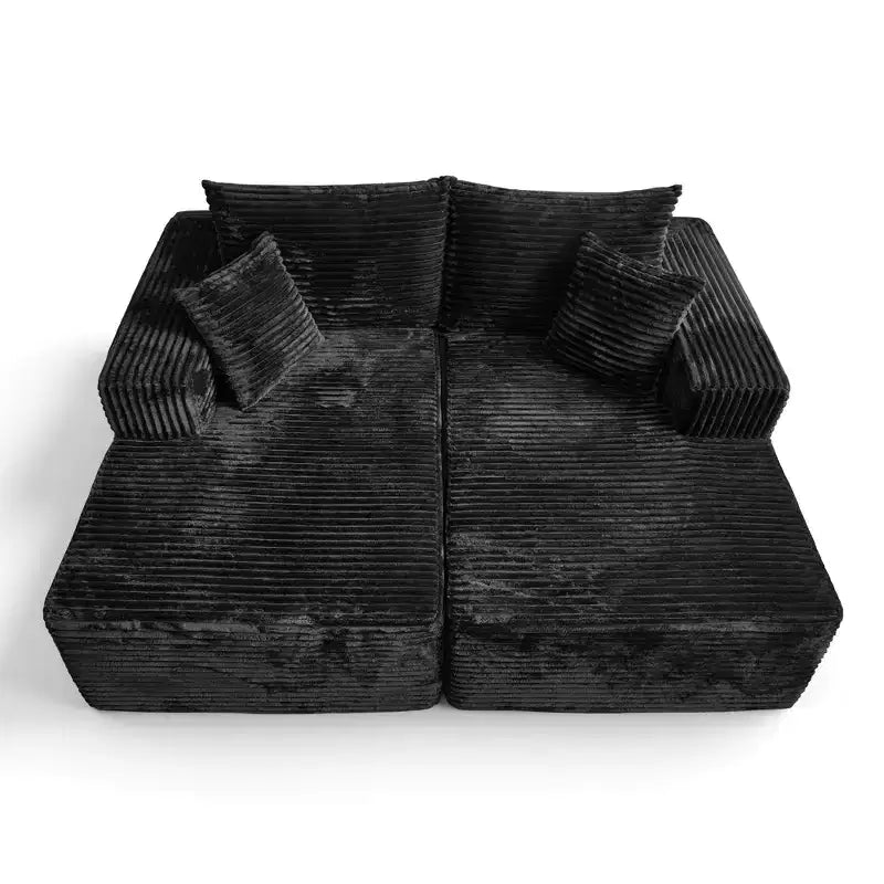 Canapé d'angle HOMLUX sans montage avec mousse haute densité et assise confortable, canapé moelleux standard