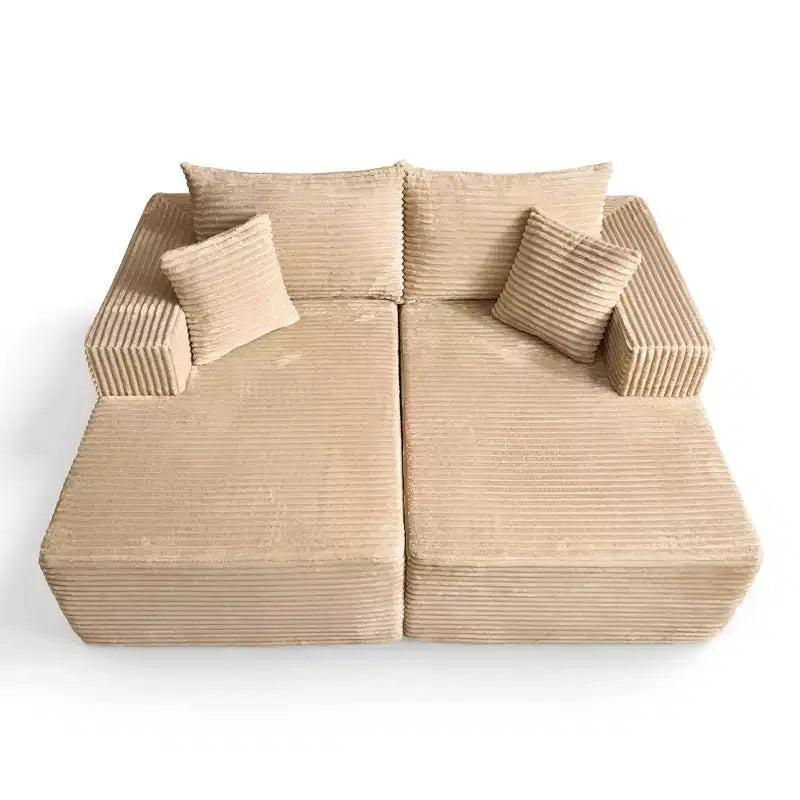 Canapé d'angle HOMLUX sans montage avec mousse haute densité et assise confortable, canapé moelleux standard