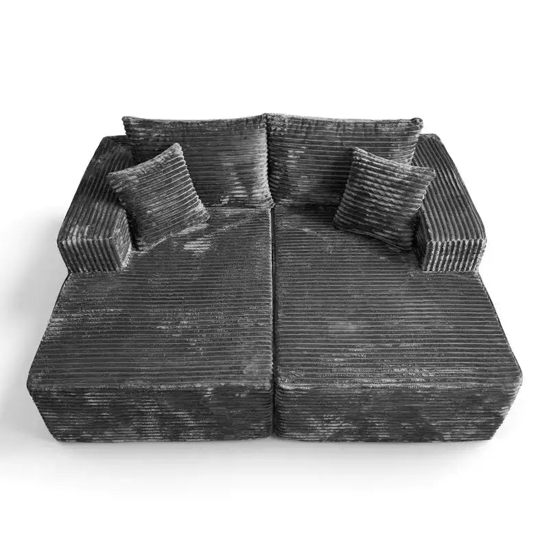 Canapé d'angle HOMLUX sans montage avec mousse haute densité et assise confortable, canapé moelleux standard